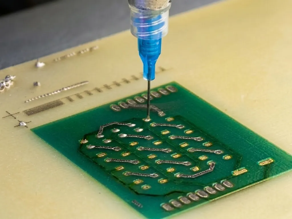 Bôi keo trong bảng mạch PCB Boi keo trong bang mach PCB